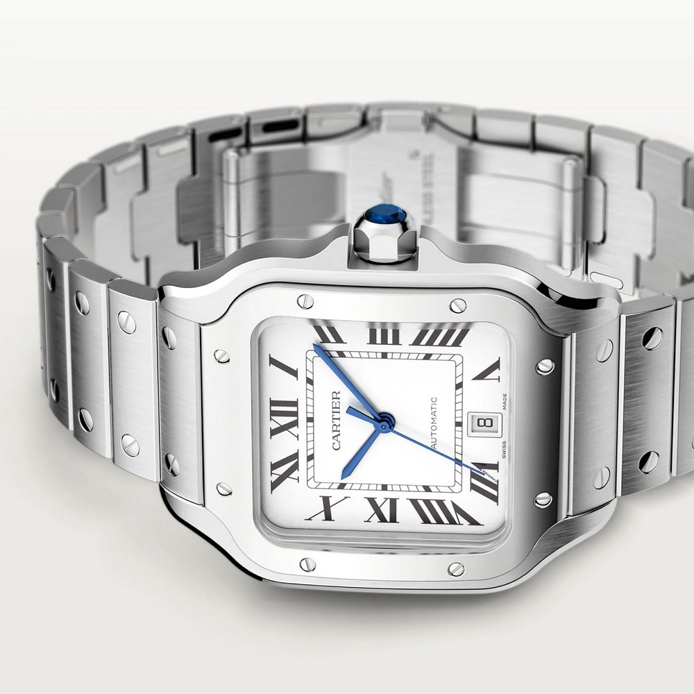 Đồng Hồ Cartier Santos De Cartier Large Watch Nam Xám